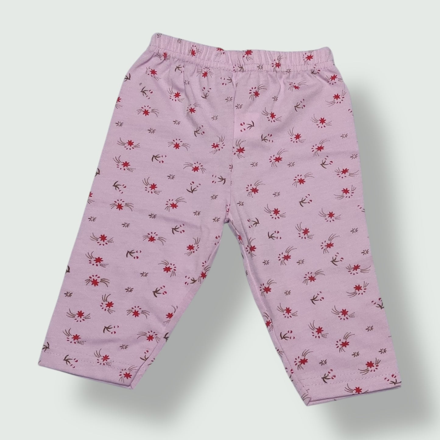Baby floral print pant in light mauve base