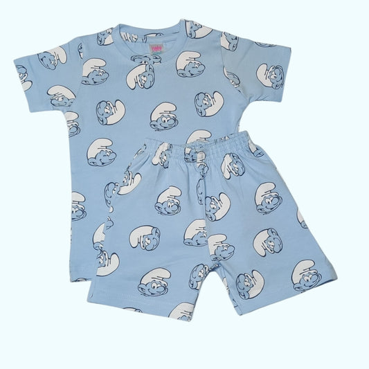 Boys’ smurf printed blue clothing set