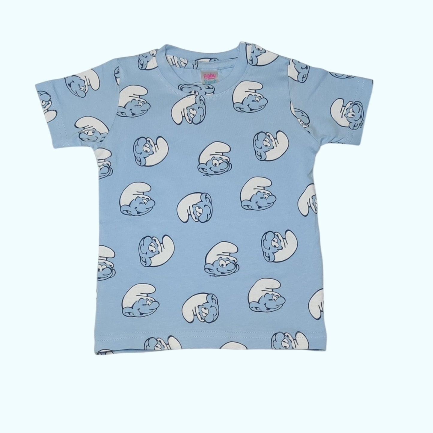Boys’ smurf printed blue T-shirt