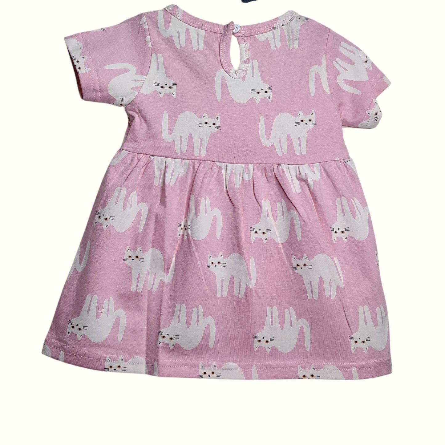 Cotton printed baby frock – Cotton Candy Pink