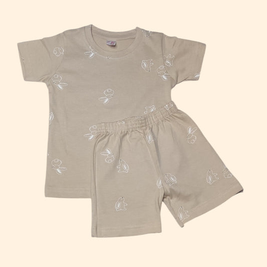 Baby boys' animal print cotton co-ord set