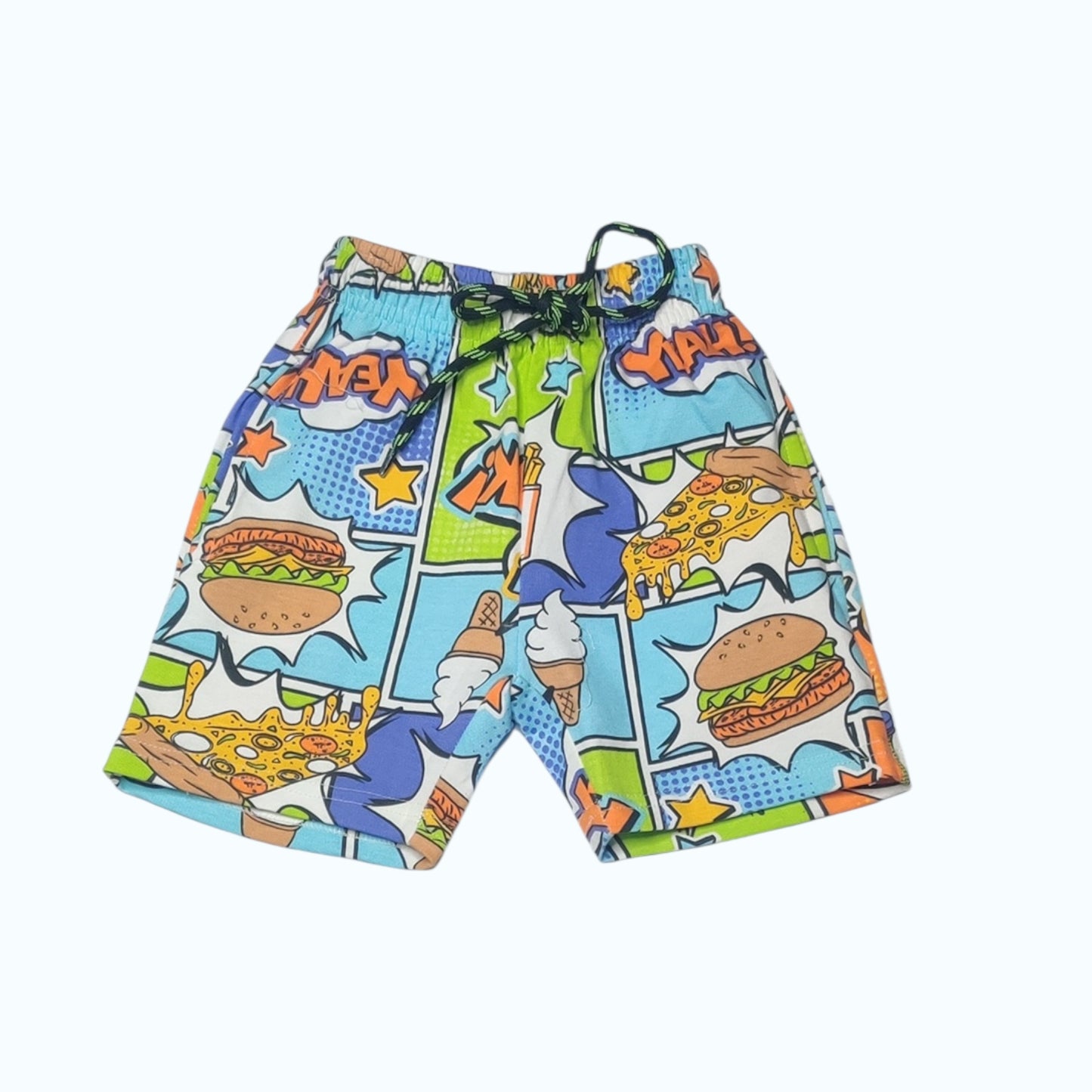 Baby boys’ comic food printed shorts