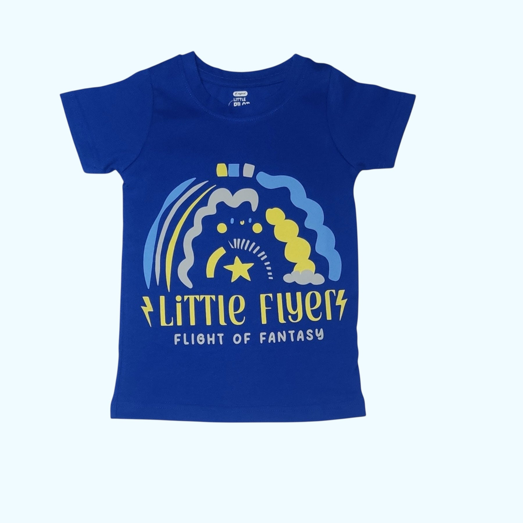 Boys’ Blue t-shirt with 'Little Flyers Flight of Fantasy' design