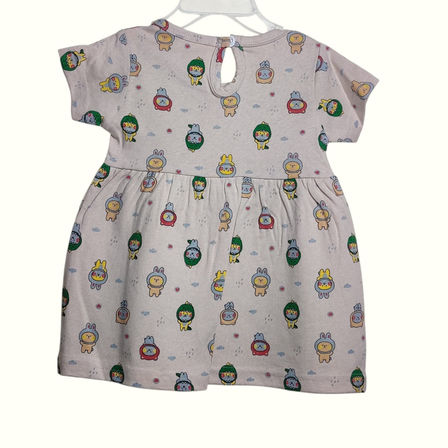 Warm greige baby frock back view