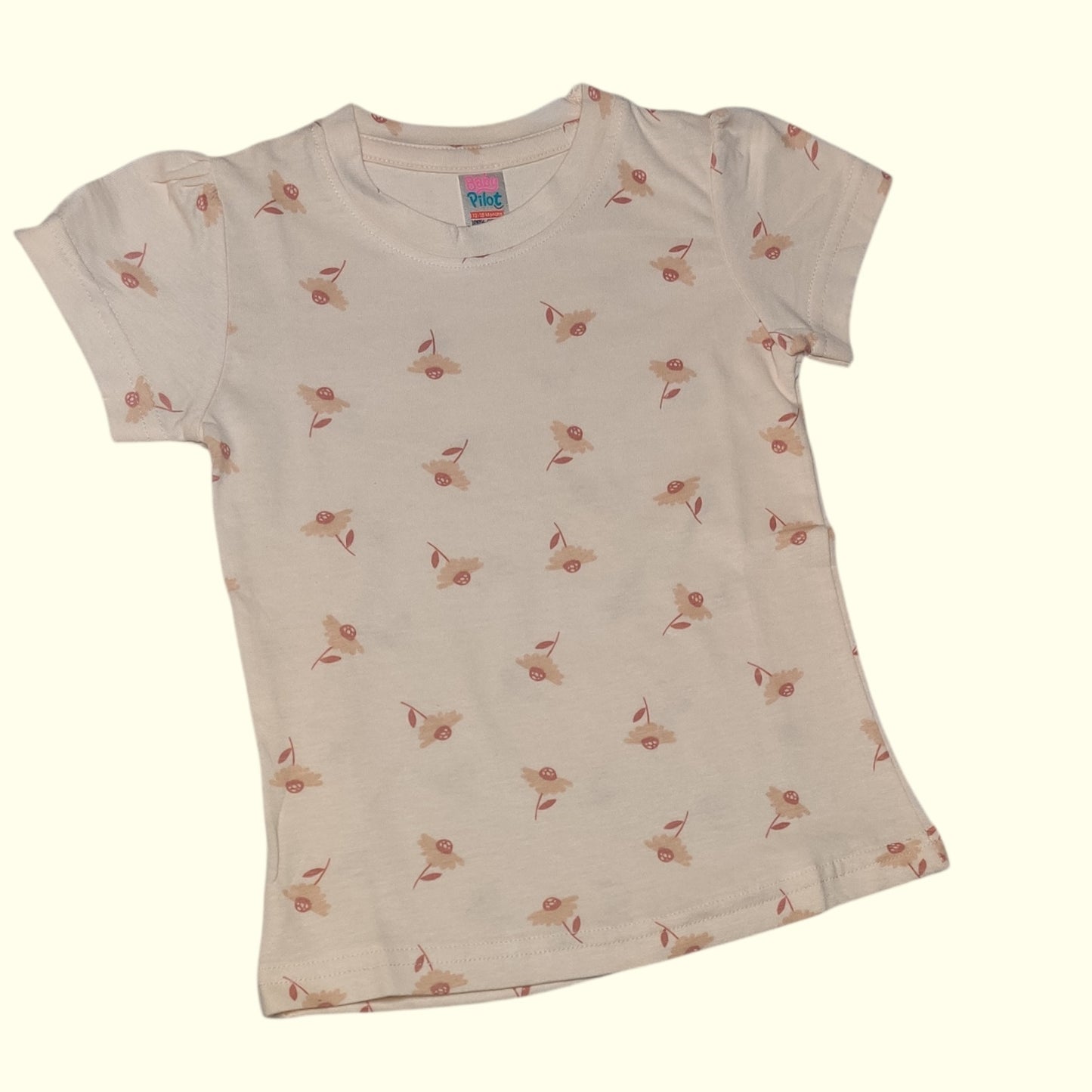 Baby girl floral print cotton set