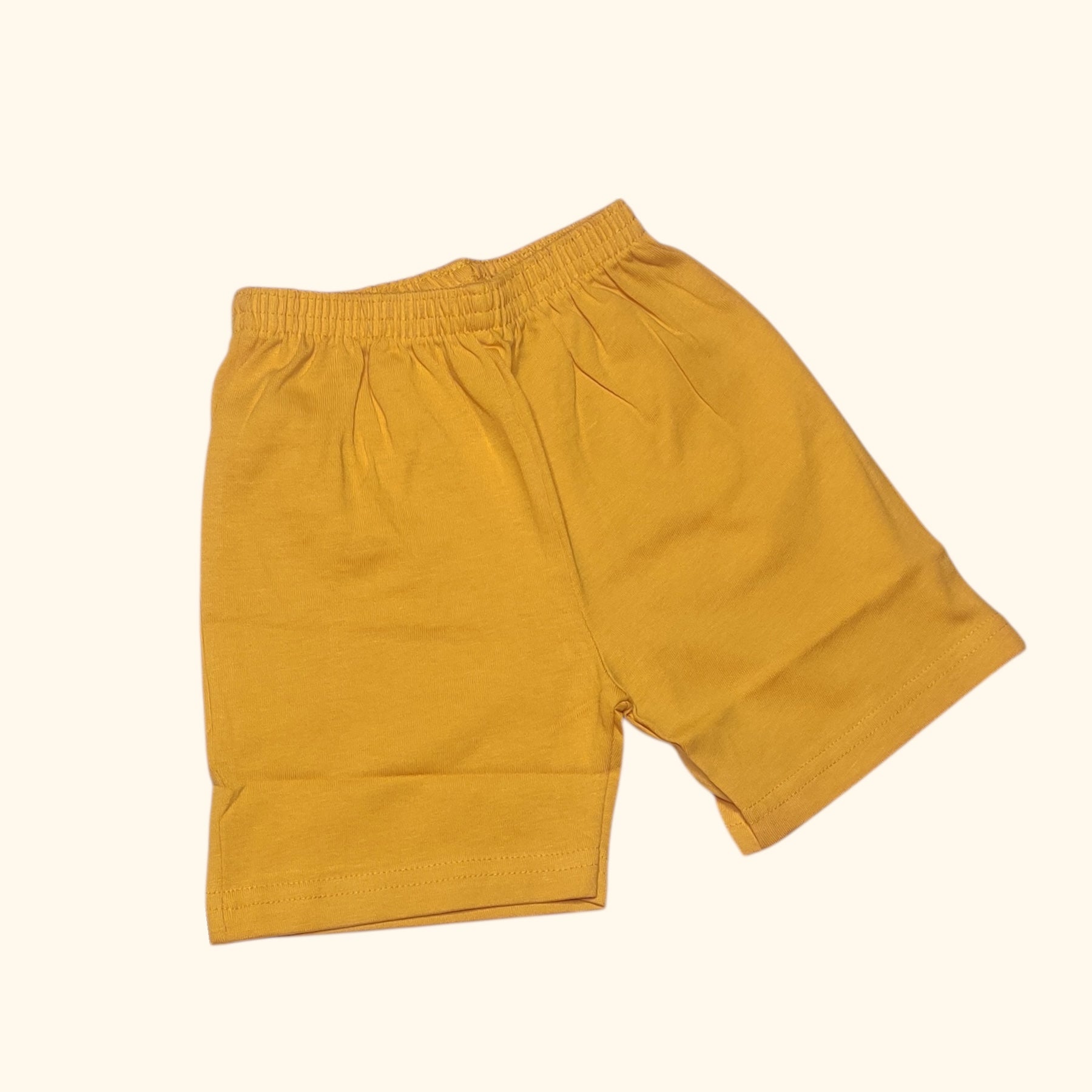 Baby girl mustard yellow cotton shorts