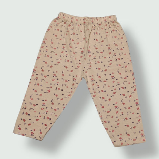 Mellow sand baby pant with floral print back view