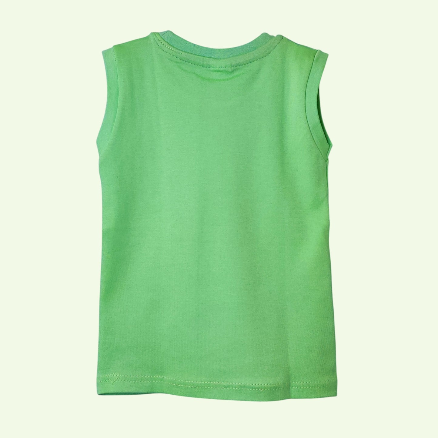 Fluorescent green baby t-shirt back view