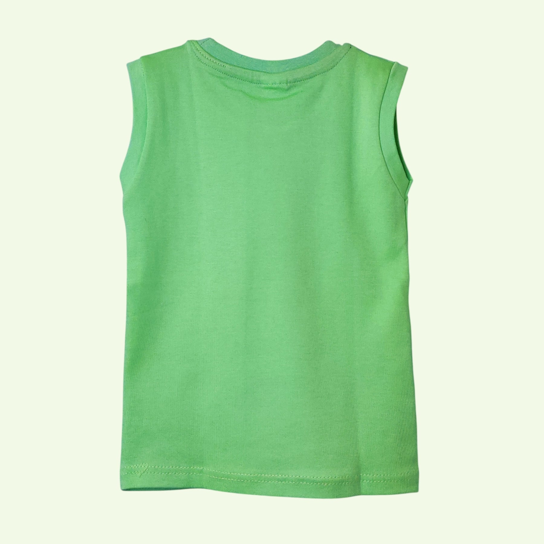 Fluorescent green baby t-shirt back view