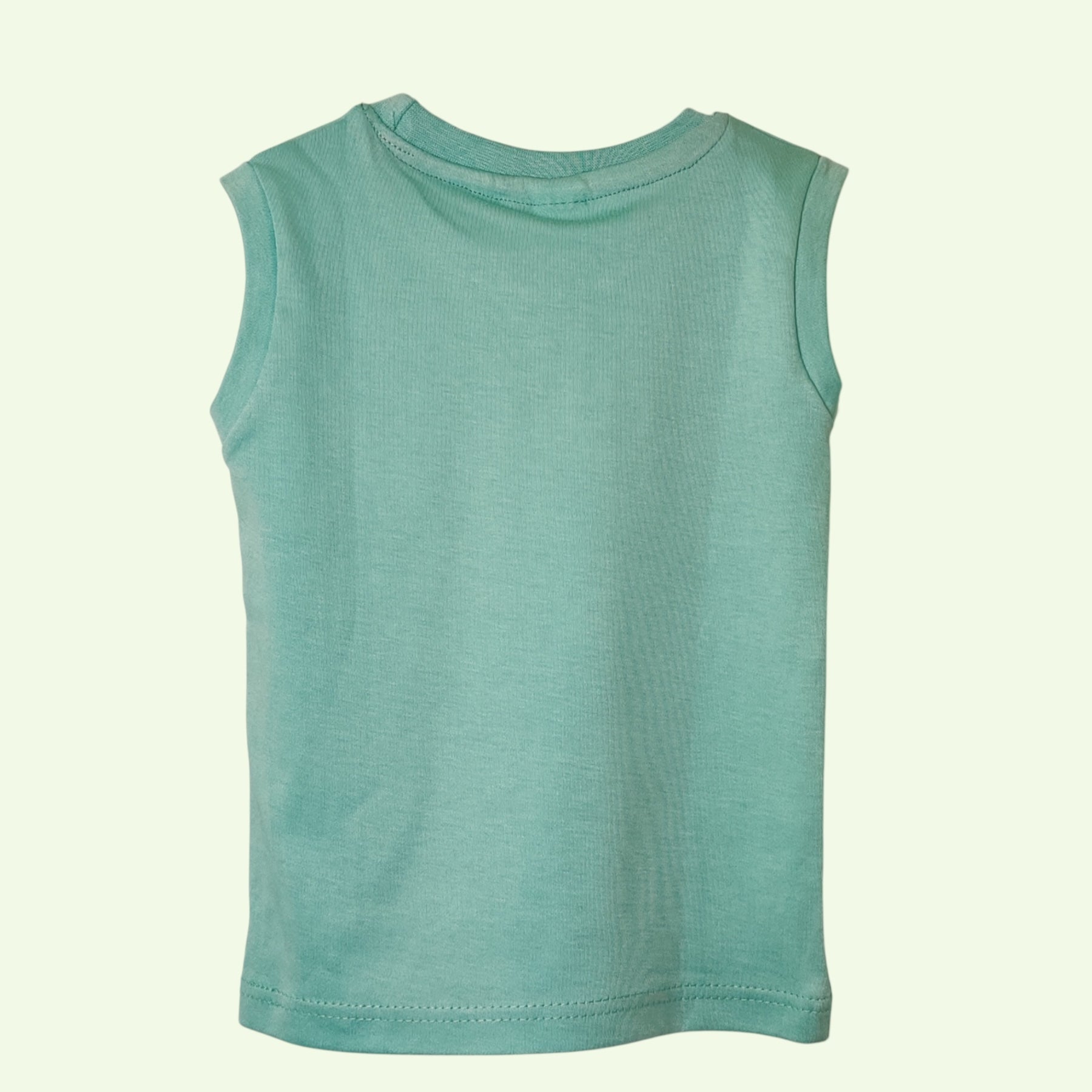 Turquoise baby t-shirt back view