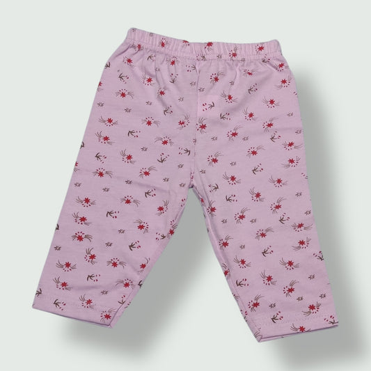 Baby floral print pant in light mauve base