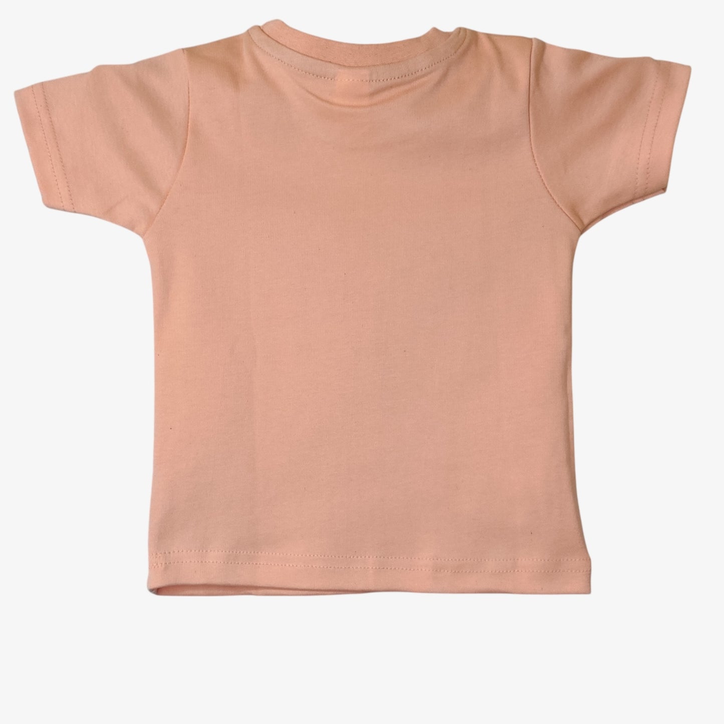 Back view of light orange soft cotton baby t-shirt